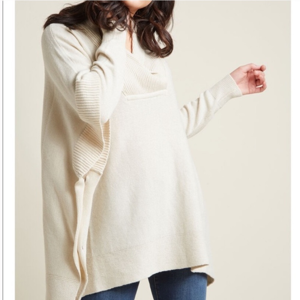 ModCloth Beige Oversized Poncho